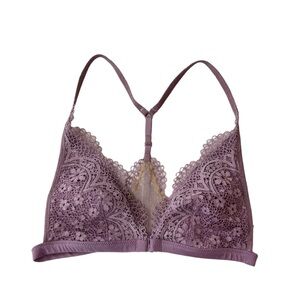 Body By Victoria's Secret T Back Bra Bralette Lace Front Closure